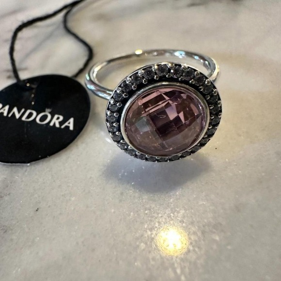 AUTHENTIC PANDORA BRILLIANT LEGACY PINK CZ RING 190904 SIZE 7 (54) - Picture 5 of 8